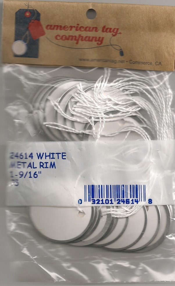 1-7/8" WHITE METAL RIM STRUNG TAG 25s